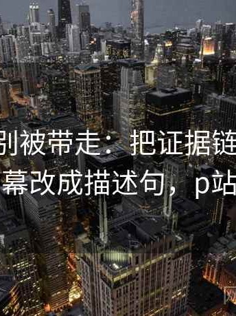 p站视频别被带走：把证据链断了吗写清再把字幕改成描述句，p站视频被下