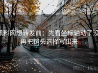 黑料网想转发前：先看坐标轴动了没，再把镜头选择写出来
